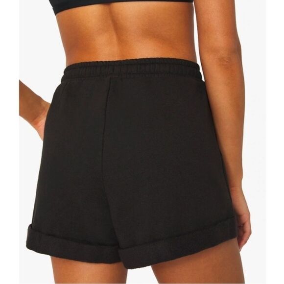 WeWoreWhat • Black pull on rolled sweat shorts - Picture 3 of 8